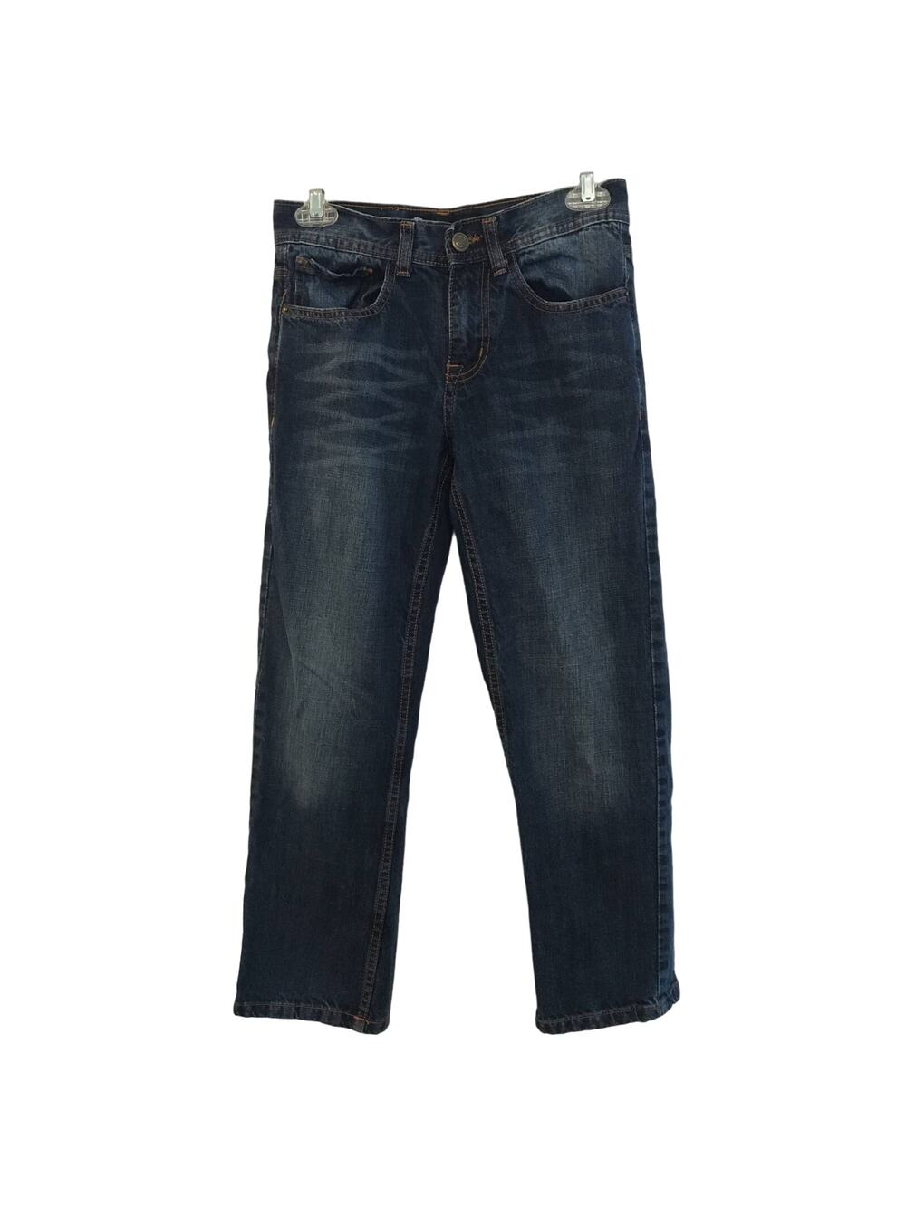 Akademiks Size 8 Kids Dark Wash Jeans Back Button Pockets